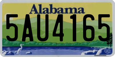AL license plate 5AU4165