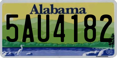 AL license plate 5AU4182