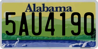 AL license plate 5AU4190