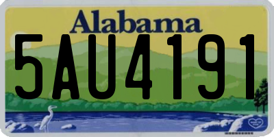 AL license plate 5AU4191