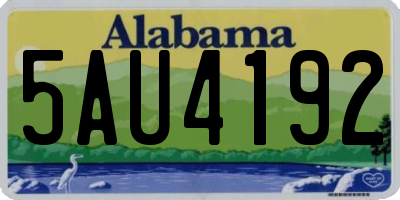 AL license plate 5AU4192