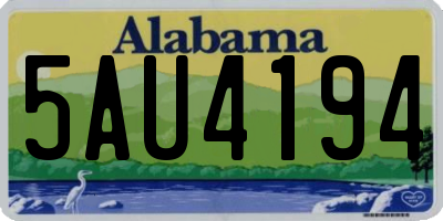 AL license plate 5AU4194