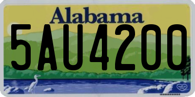 AL license plate 5AU4200