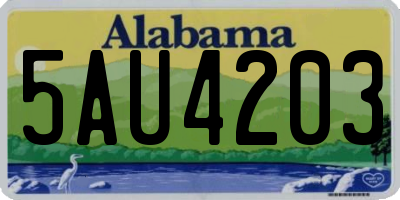 AL license plate 5AU4203