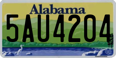 AL license plate 5AU4204