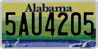 AL license plate 5AU4205