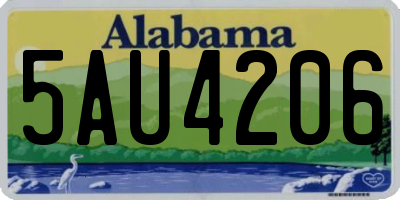 AL license plate 5AU4206