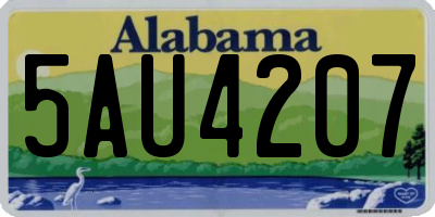AL license plate 5AU4207