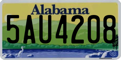 AL license plate 5AU4208