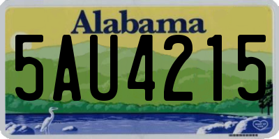 AL license plate 5AU4215