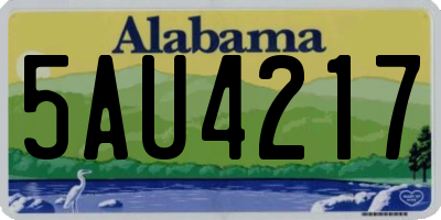 AL license plate 5AU4217