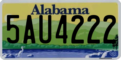 AL license plate 5AU4222