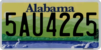 AL license plate 5AU4225