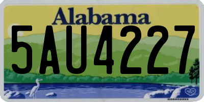 AL license plate 5AU4227