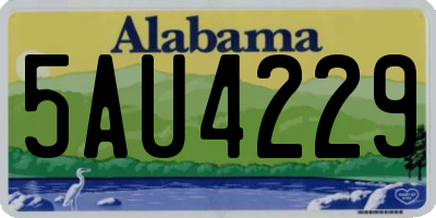 AL license plate 5AU4229