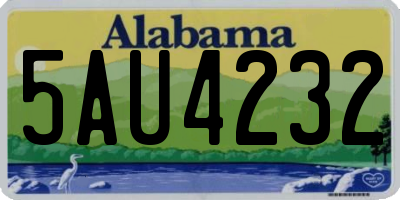 AL license plate 5AU4232