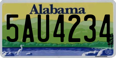 AL license plate 5AU4234