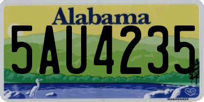 AL license plate 5AU4235