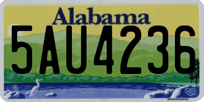 AL license plate 5AU4236