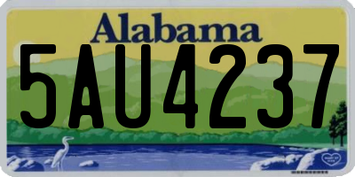 AL license plate 5AU4237