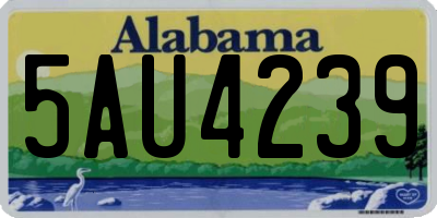 AL license plate 5AU4239