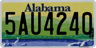 AL license plate 5AU4240