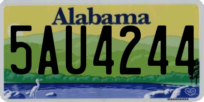 AL license plate 5AU4244