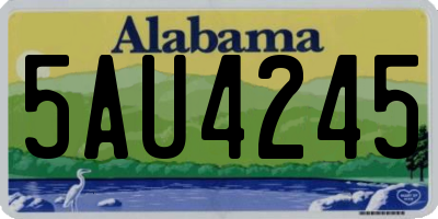 AL license plate 5AU4245