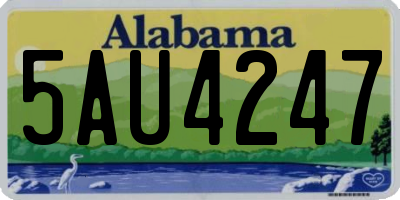 AL license plate 5AU4247