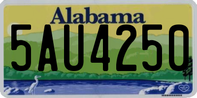 AL license plate 5AU4250