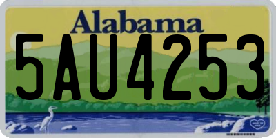 AL license plate 5AU4253