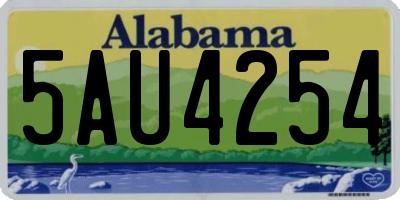 AL license plate 5AU4254