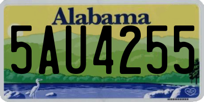 AL license plate 5AU4255