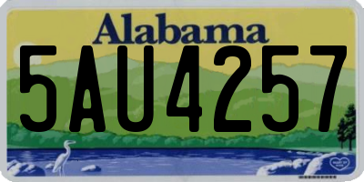 AL license plate 5AU4257
