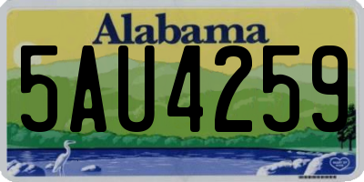 AL license plate 5AU4259