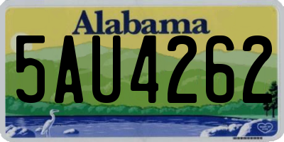 AL license plate 5AU4262