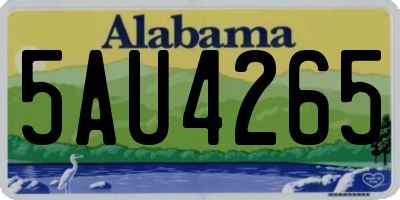 AL license plate 5AU4265