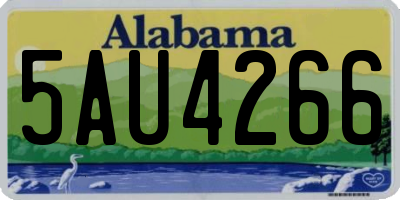 AL license plate 5AU4266