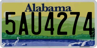 AL license plate 5AU4274