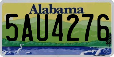 AL license plate 5AU4276