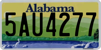 AL license plate 5AU4277
