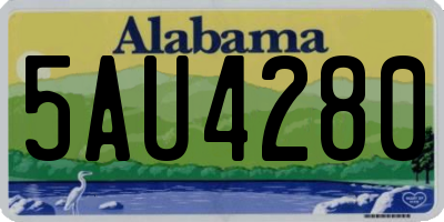 AL license plate 5AU4280