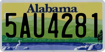 AL license plate 5AU4281