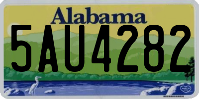 AL license plate 5AU4282