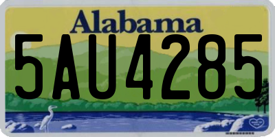 AL license plate 5AU4285