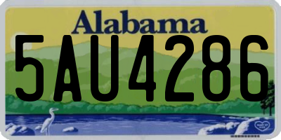 AL license plate 5AU4286