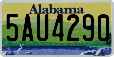 AL license plate 5AU4290