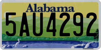 AL license plate 5AU4292