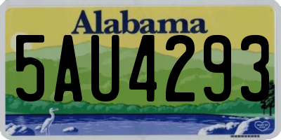 AL license plate 5AU4293
