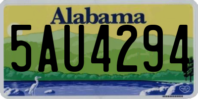 AL license plate 5AU4294